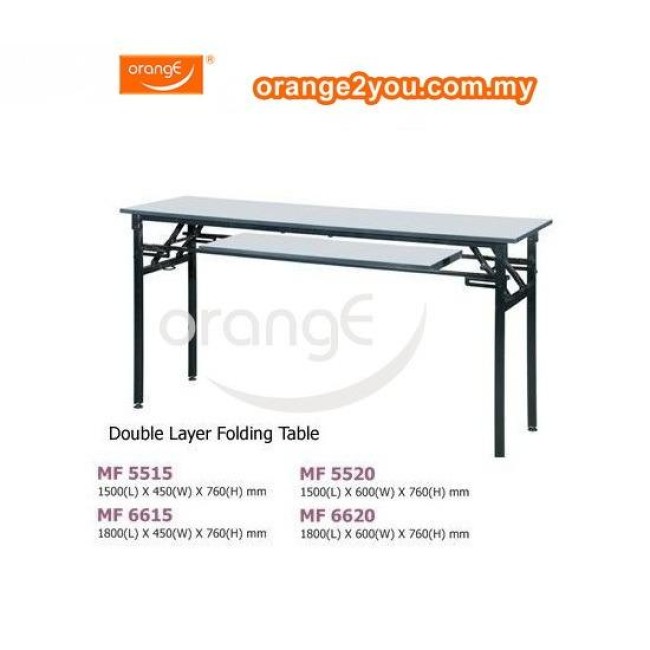 MF 5520 - 5' x 2' Rectangular Double Layer Foldable Folding Banquet Table